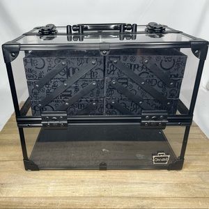 Caboodles Neat Freak Acrylic Train Case Makeup Storage Case